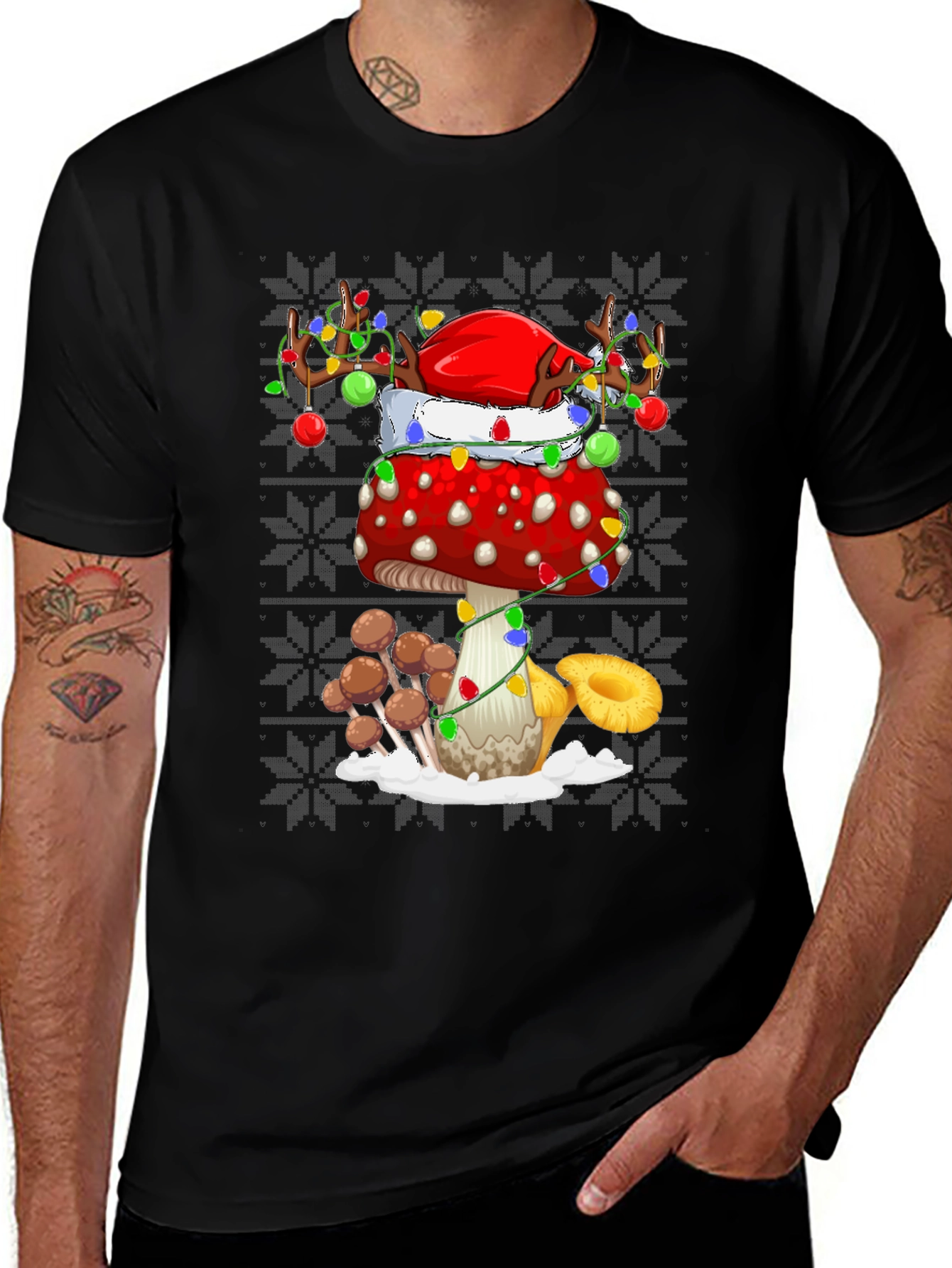 Festive Mushroom Graphic Tee