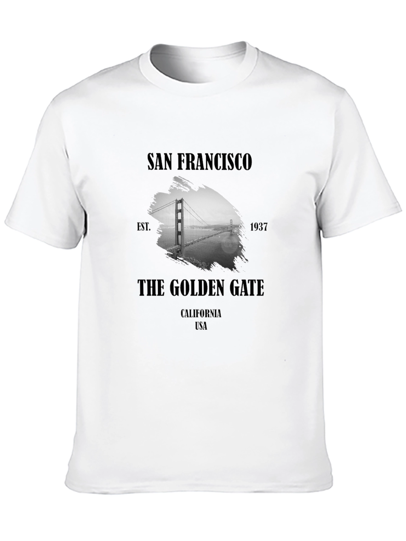 San Francisco Golden Gate Bridge Black Graphic Tee