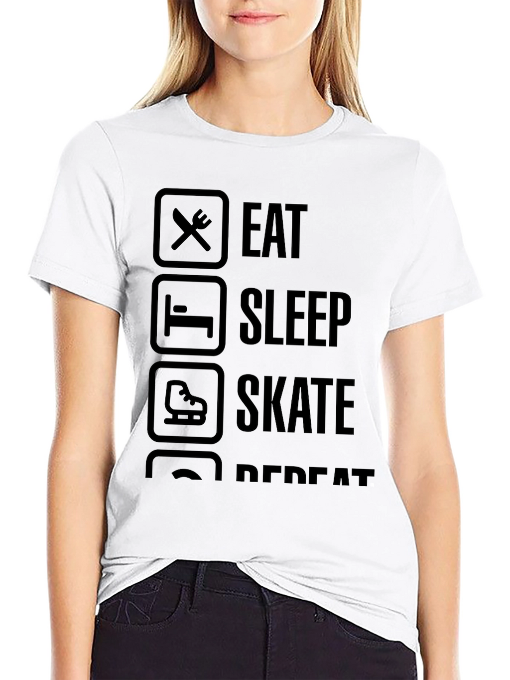 Eat Sleep Skate Repeat Graphic Tee