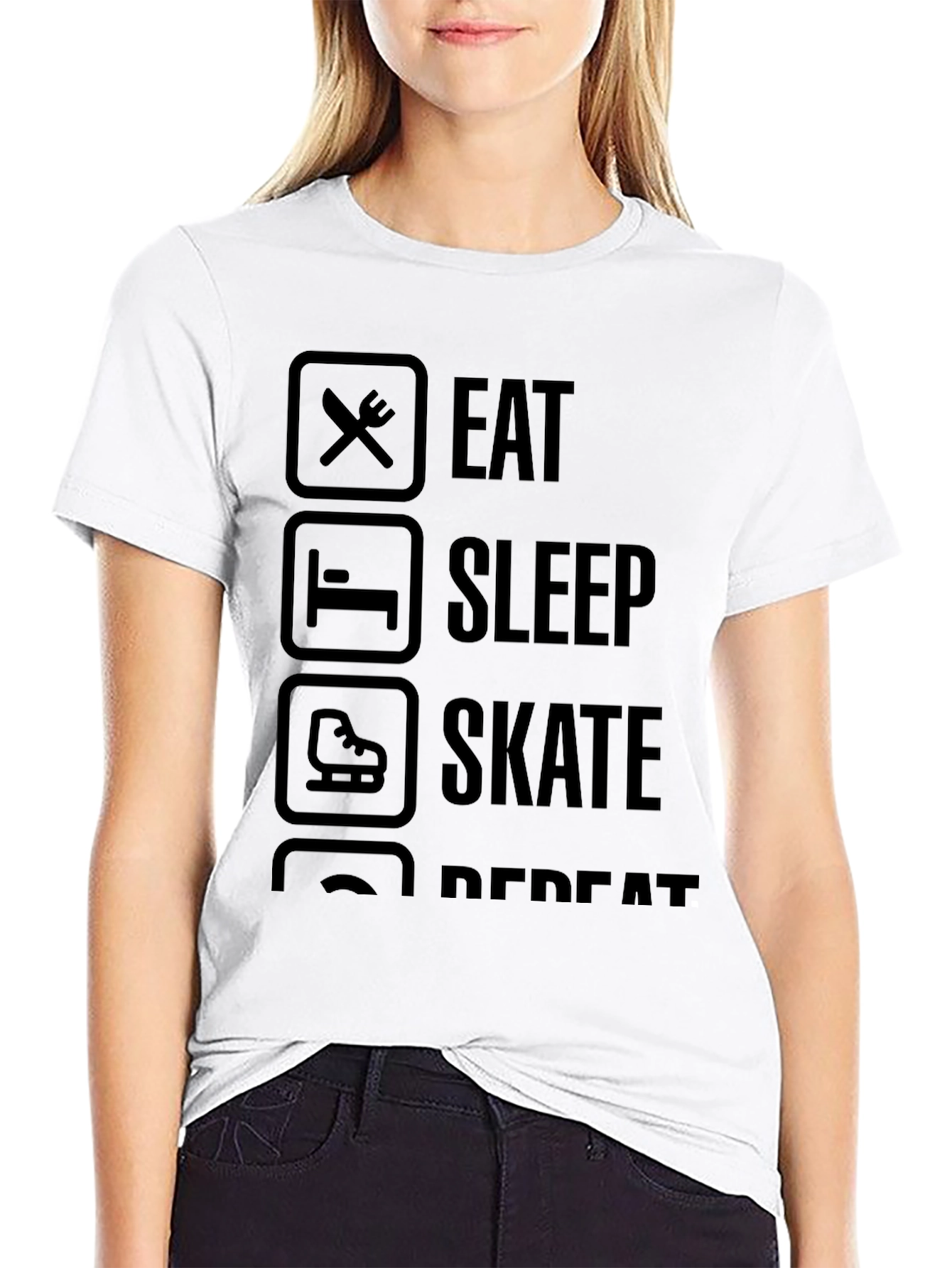Eat Sleep Skate Repeat Graphic Tee