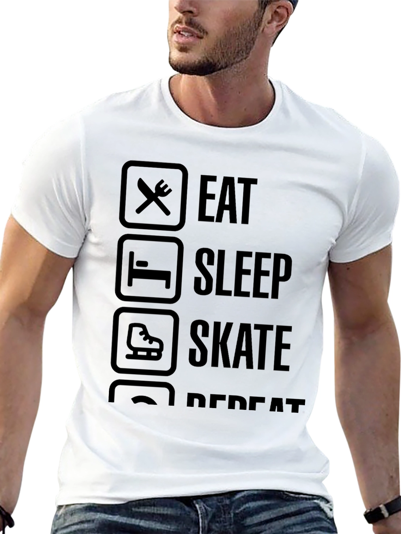 Eat Sleep Skate Repeat Graphic Tee