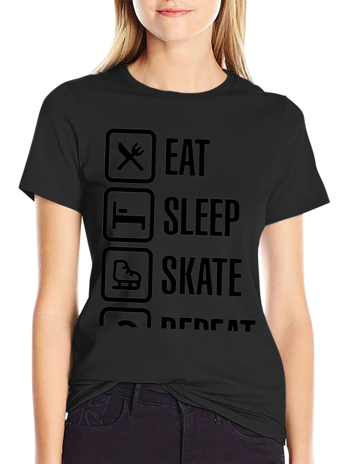 Eat Sleep Skate Repeat Graphic Tee