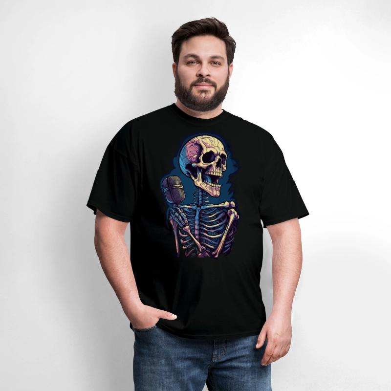 Colorful Abstract Skull With Microphone