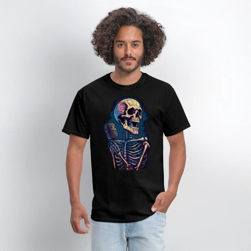Colorful Abstract Skull With Microphone