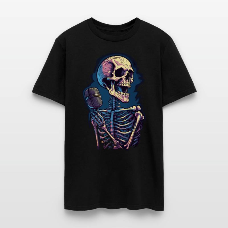 Colorful Abstract Skull With Microphone