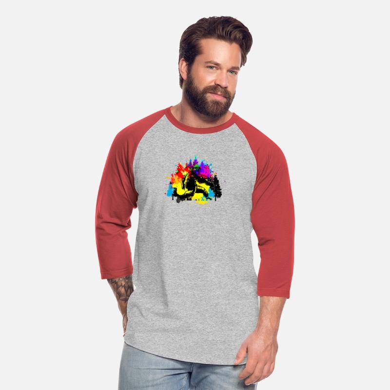 Colorful bigfoot with trees - monster
