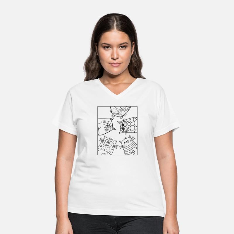 Coloring shirt DIY Cute cats to paint and color in