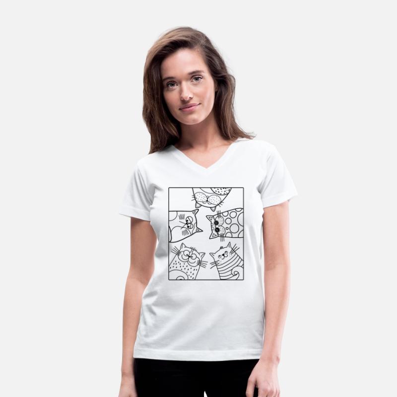 Coloring shirt DIY Cute cats to paint and color in