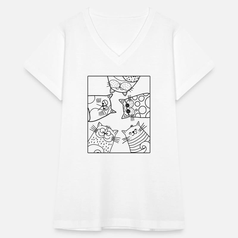 Coloring shirt DIY Cute cats to paint and color in