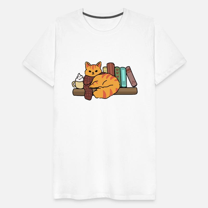Cozy cat with books