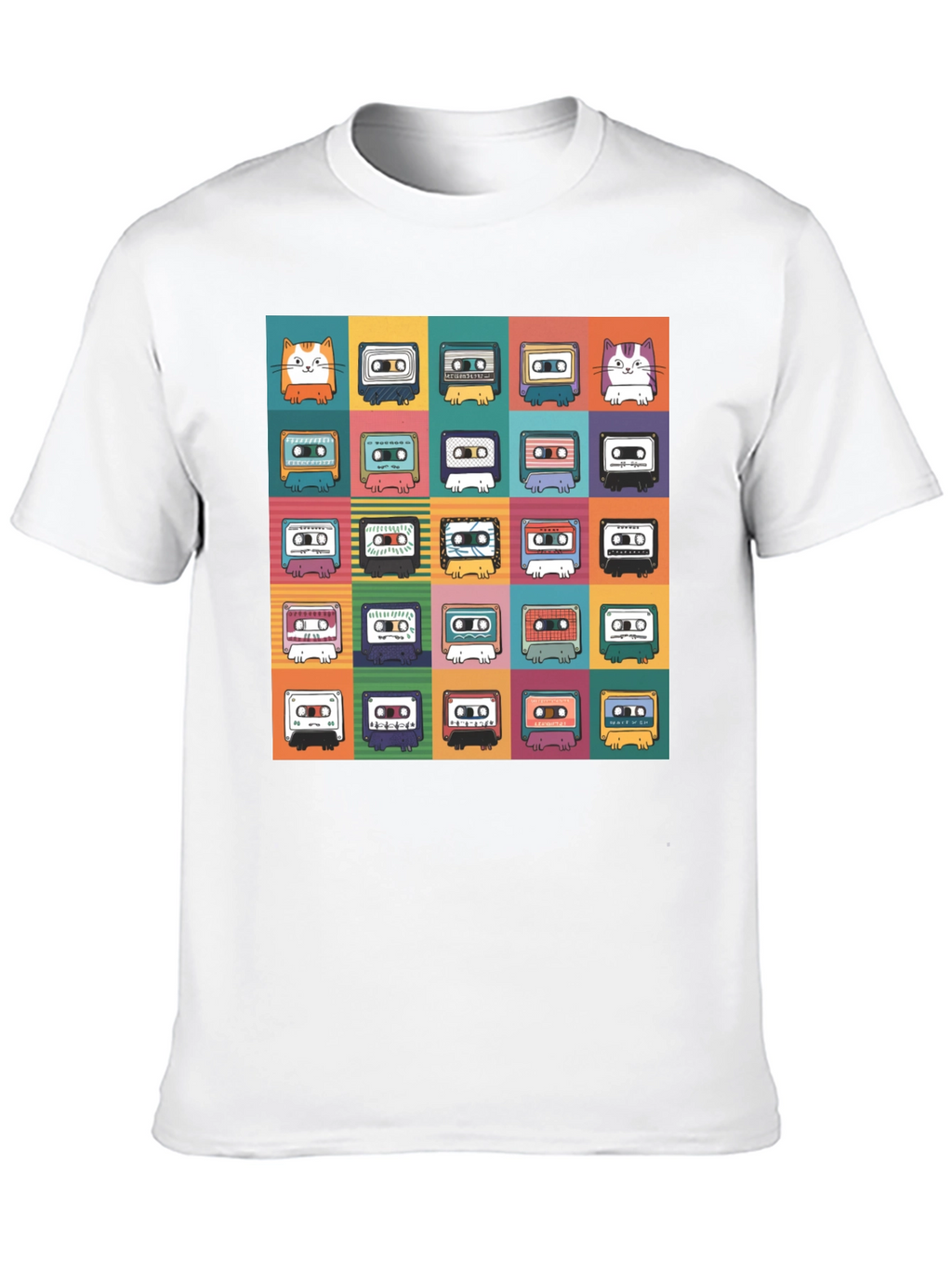 Retro Cassette Cat T-Shirt