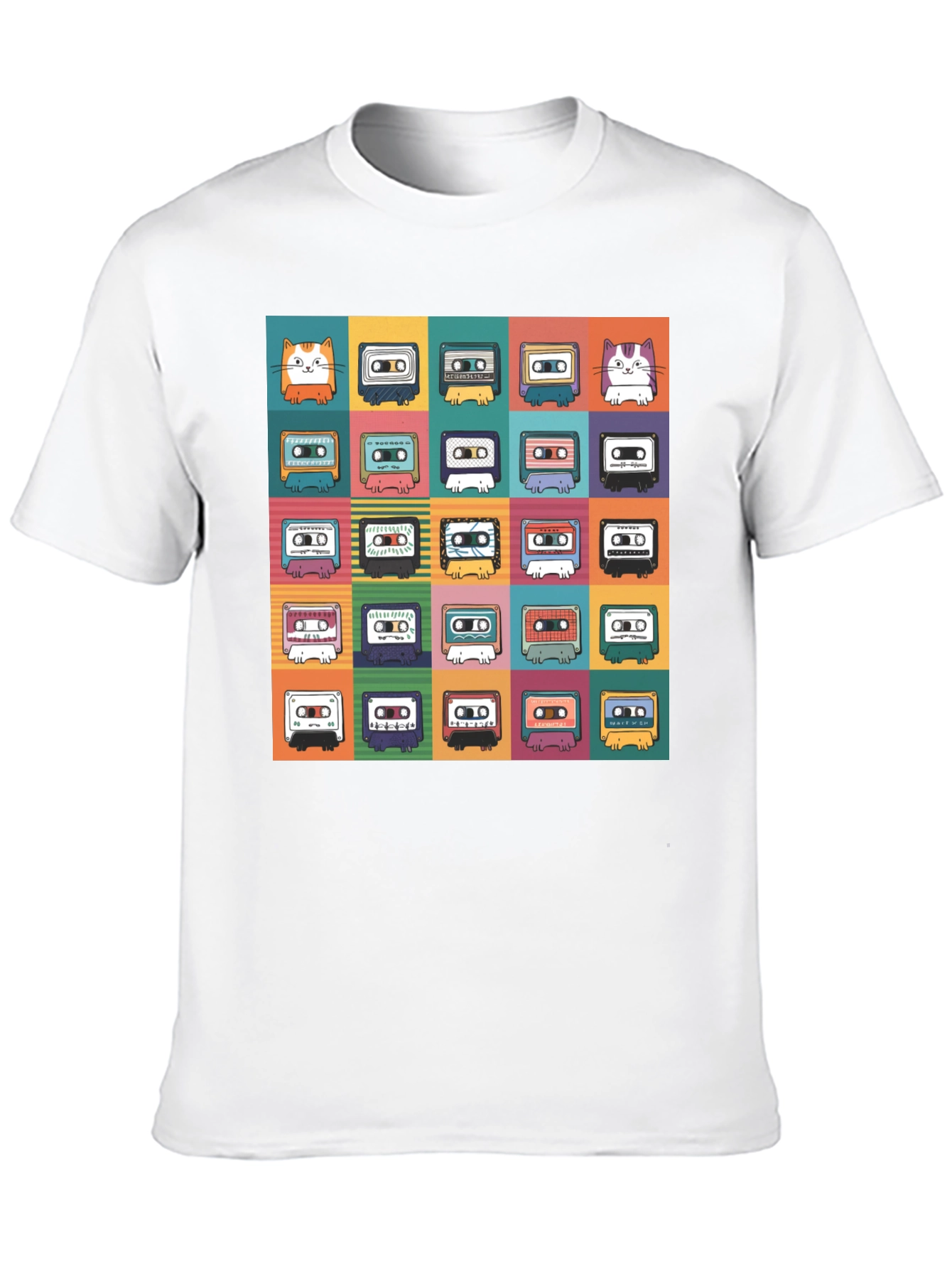 Retro Cassette Cat T-Shirt