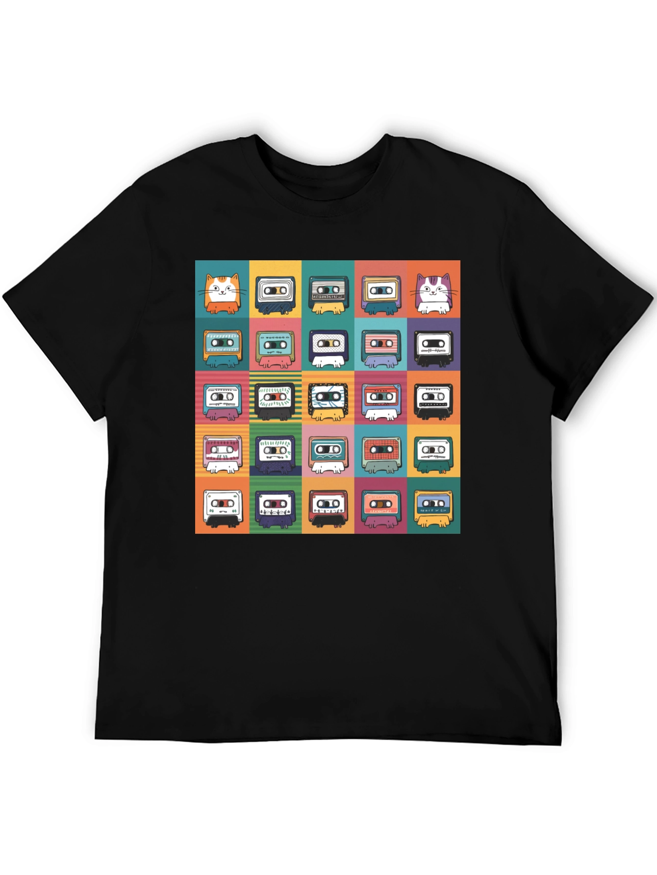 Retro Cassette Cat T-Shirt