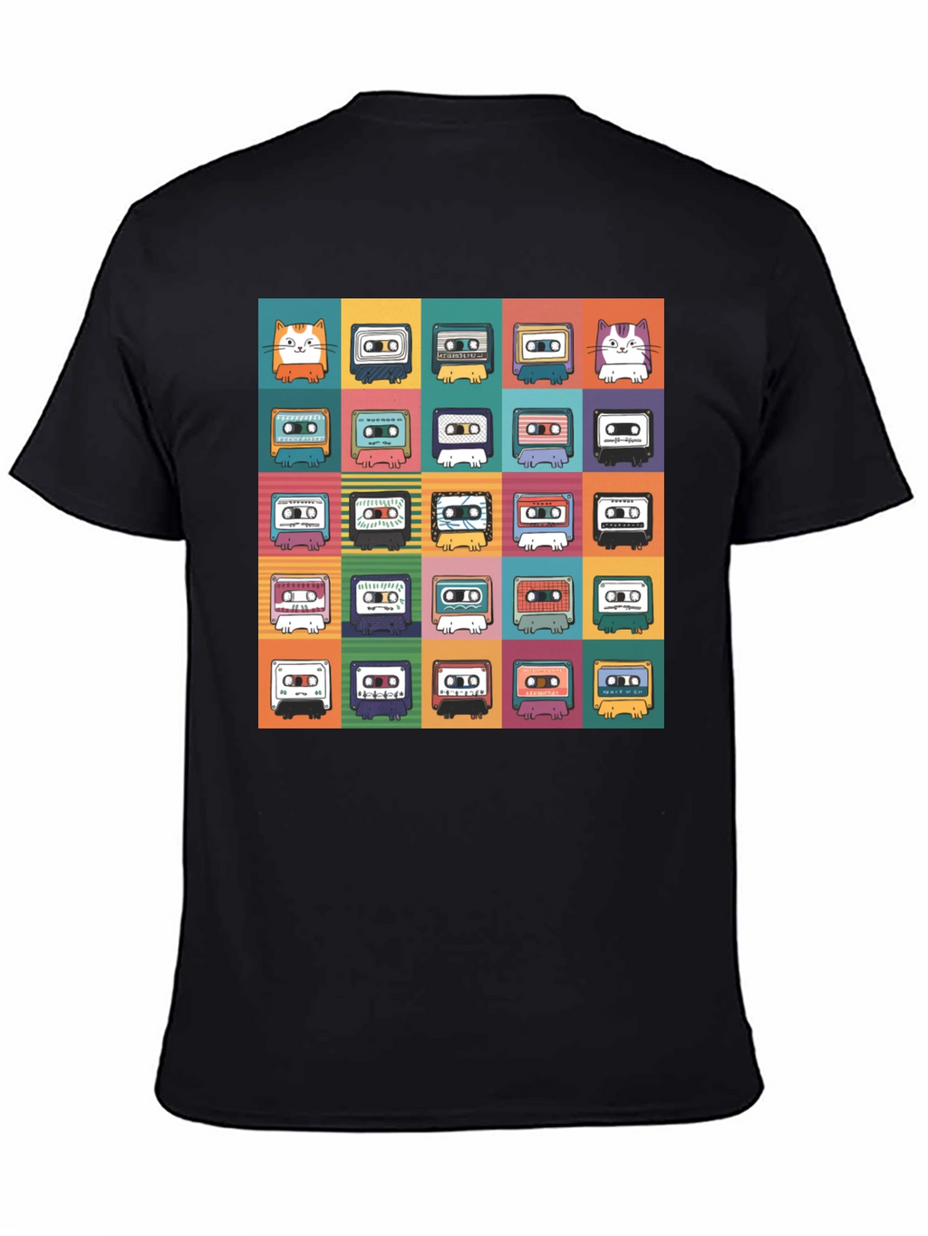 Retro Cassette Cat T-Shirt