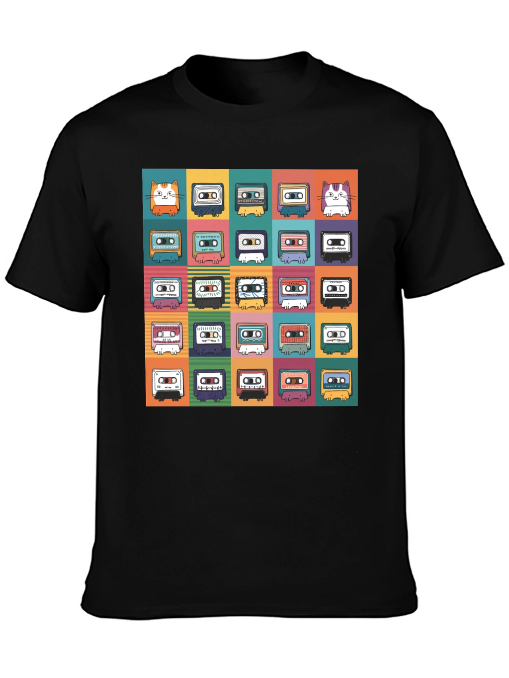 Retro Cassette Cat T-Shirt