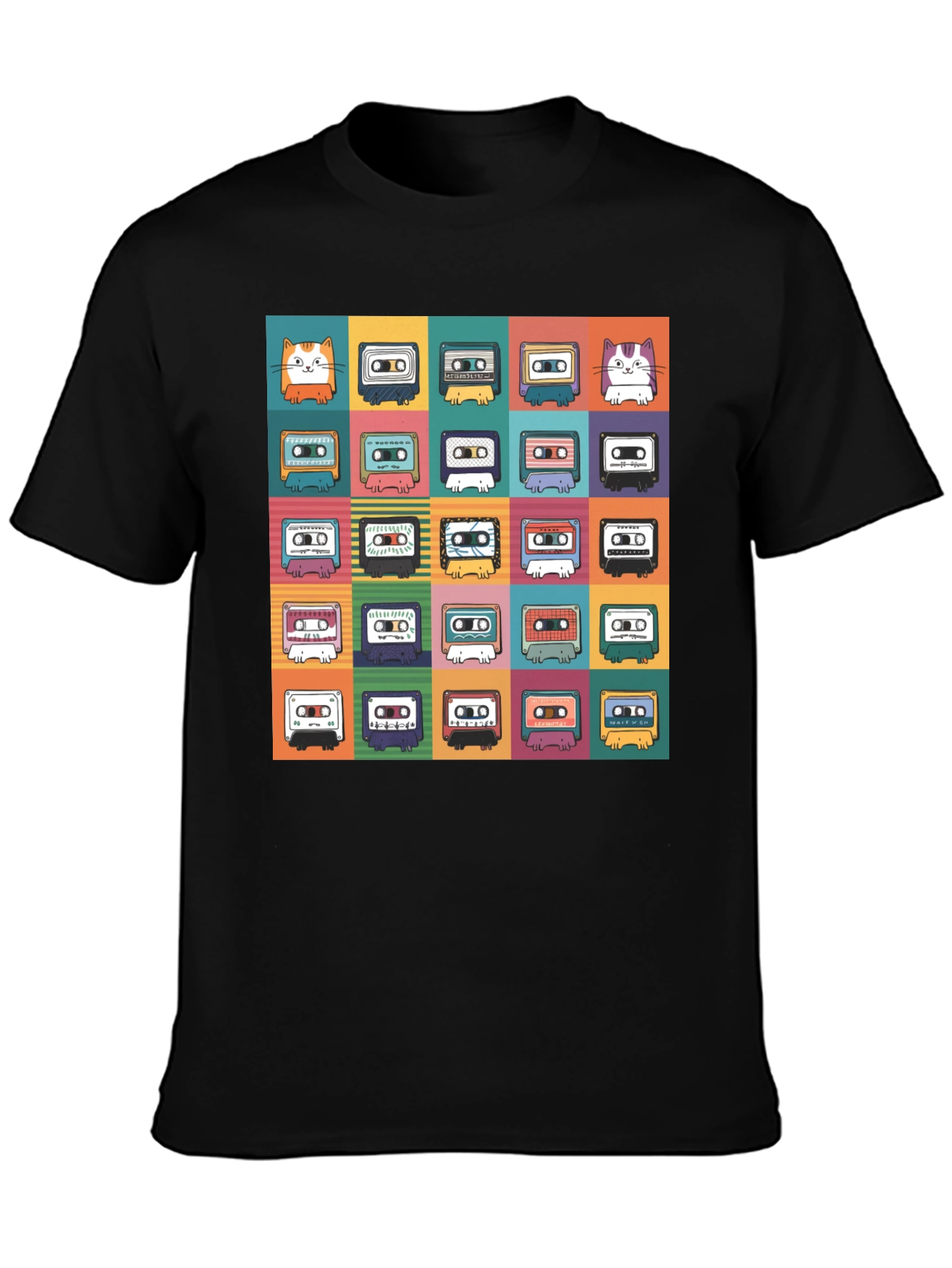 Retro Cassette Cat T-Shirt