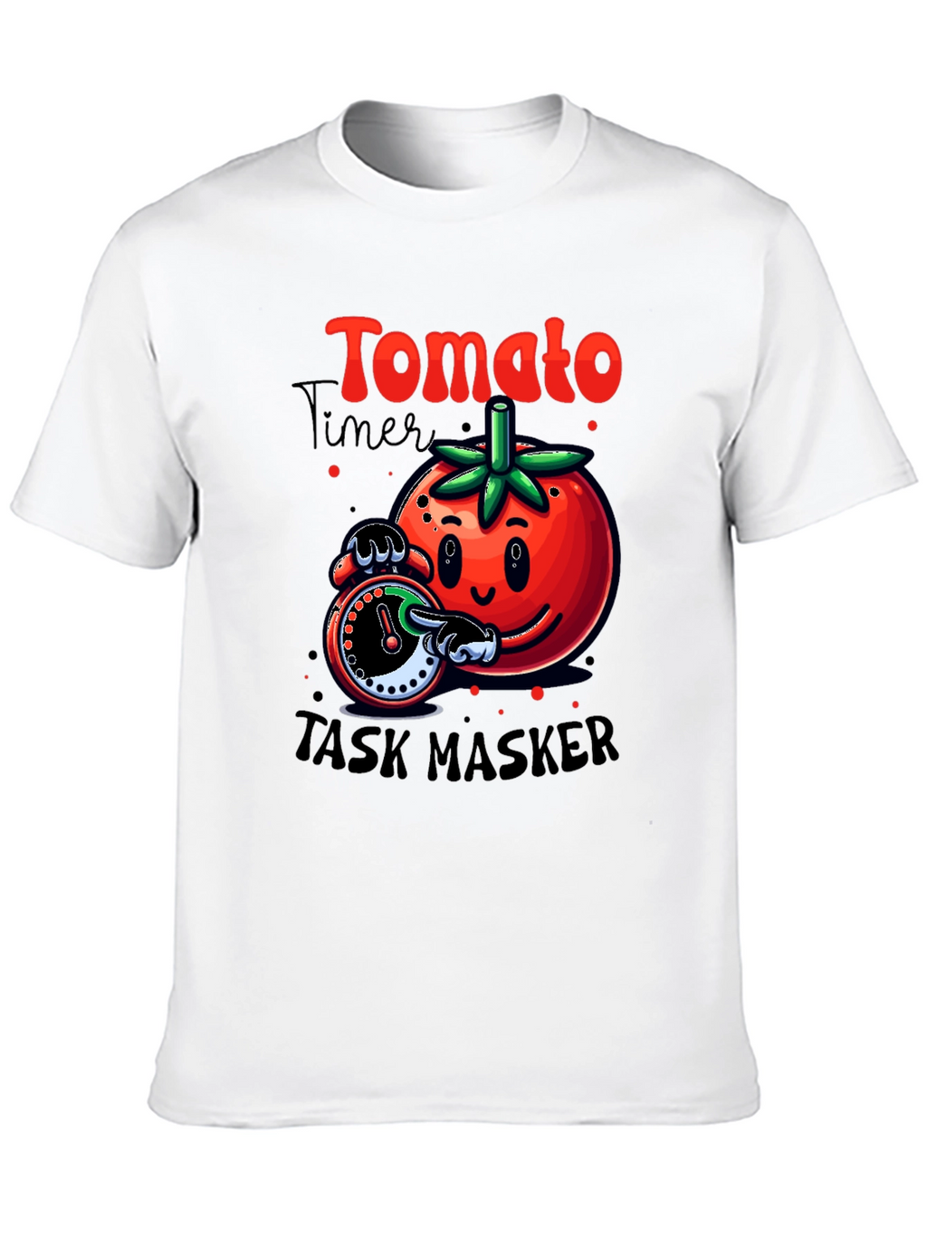 Tomato Task Master Graphic Tee - Funny Timer Design