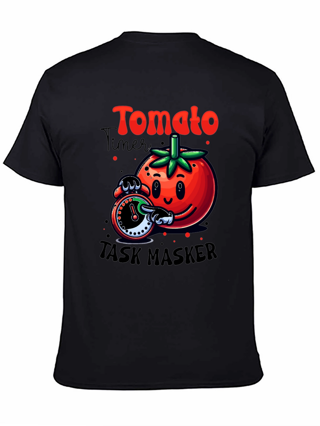 Tomato Task Master Graphic Tee - Funny Timer Design