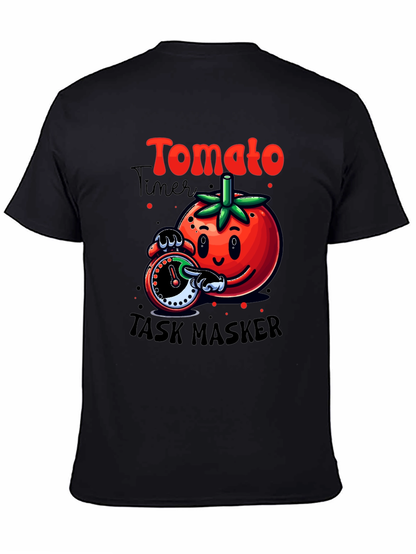 Tomato Task Master Graphic Tee - Funny Timer Design
