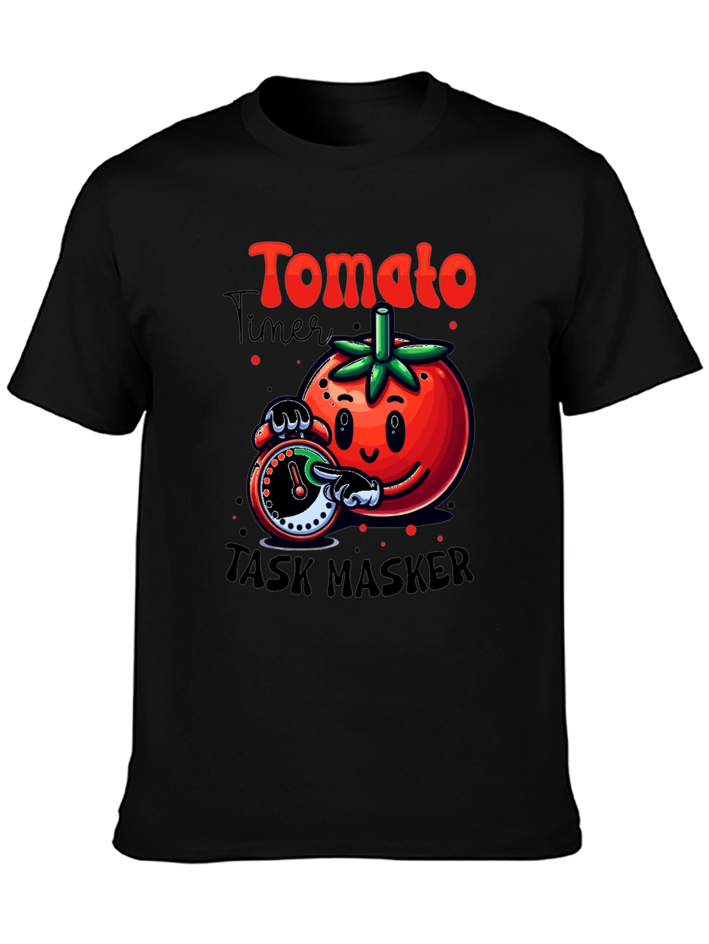 Tomato Task Master Graphic Tee - Funny Timer Design