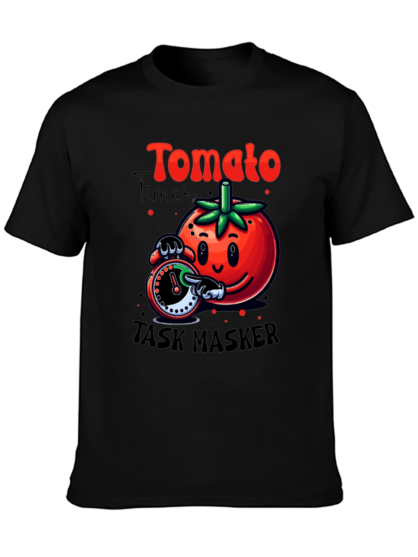 Tomato Task Master Graphic Tee - Funny Timer Design