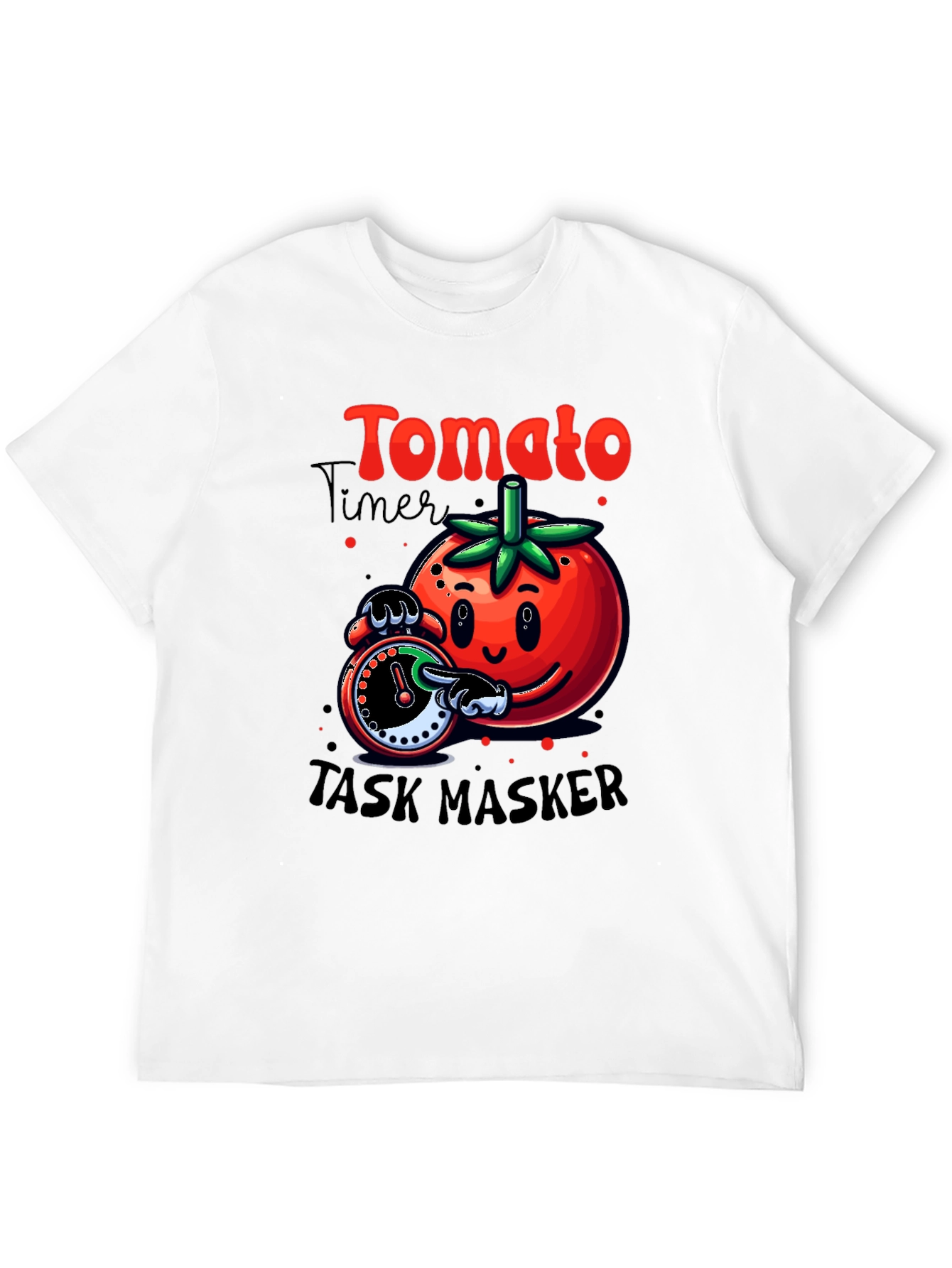 Tomato Task Master Graphic Tee - Funny Timer Design