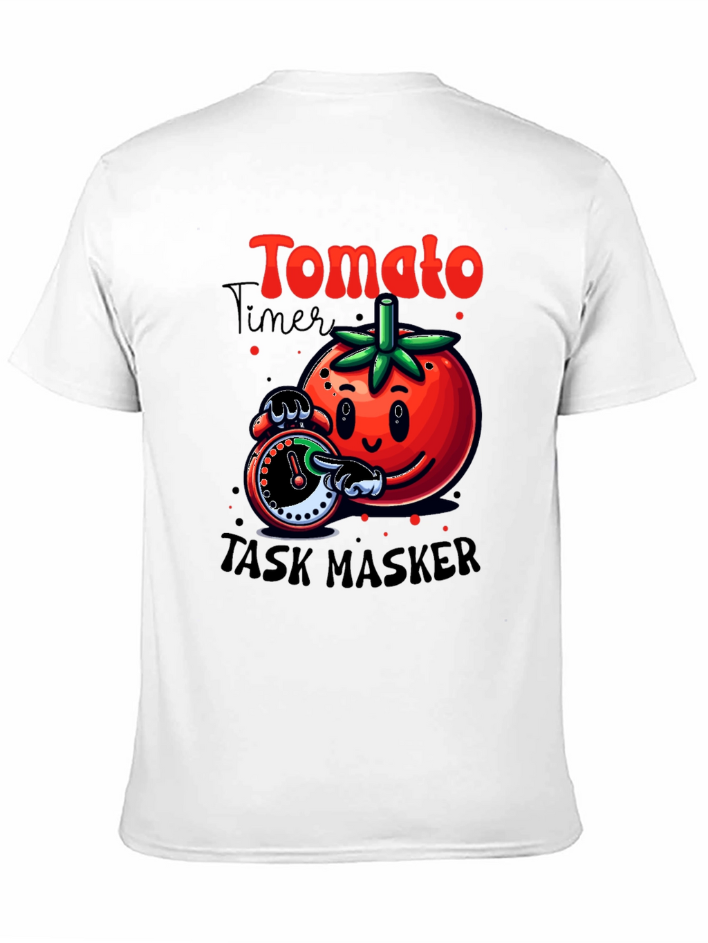 Tomato Task Master Graphic Tee - Funny Timer Design