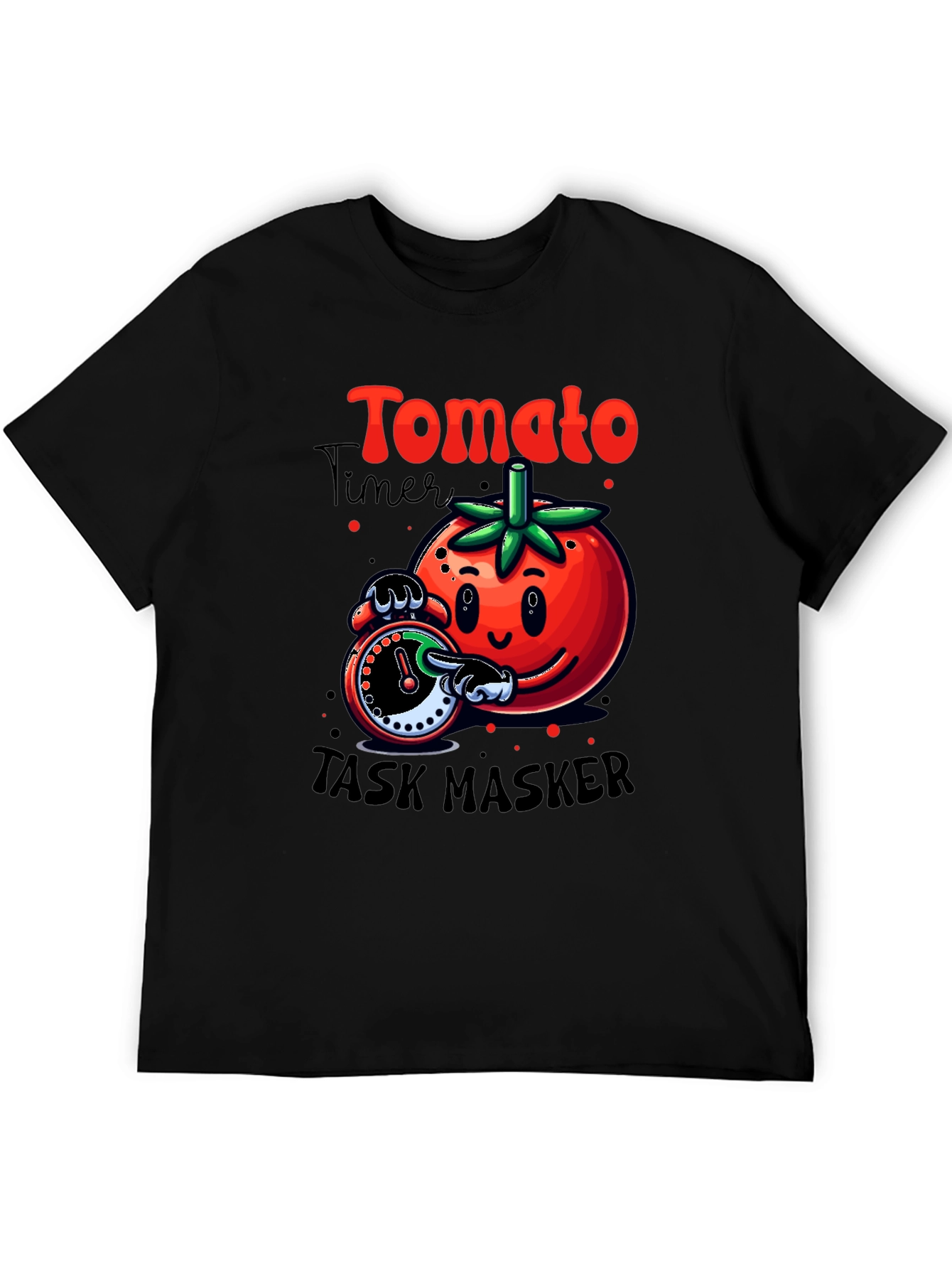 Tomato Task Master Graphic Tee - Funny Timer Design