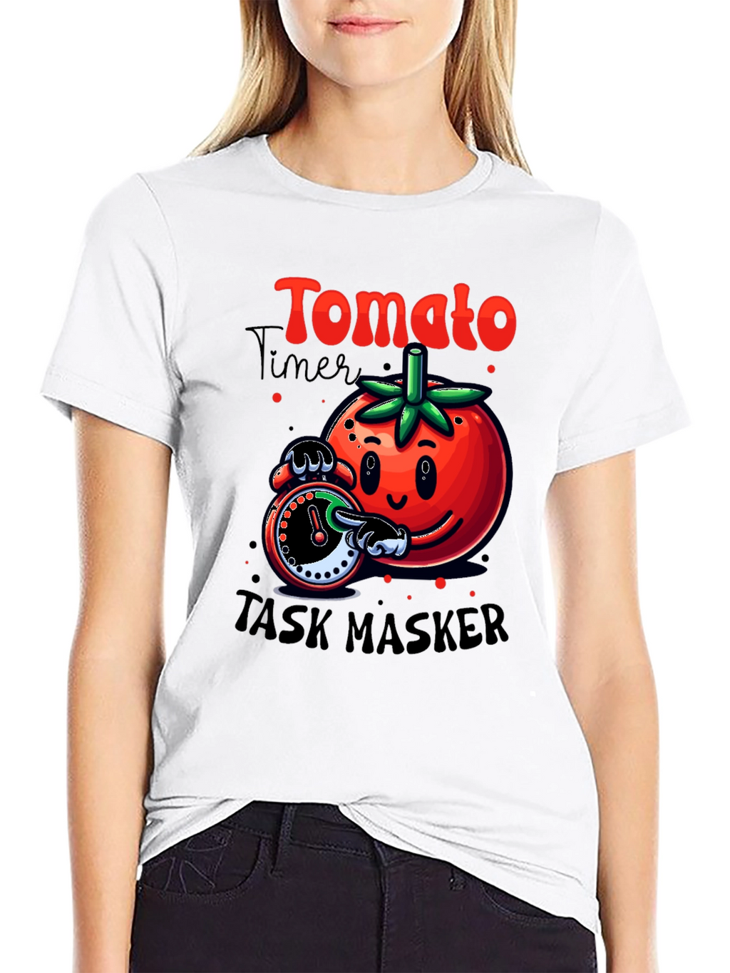 Tomato Task Master Graphic Tee - Funny Timer Design