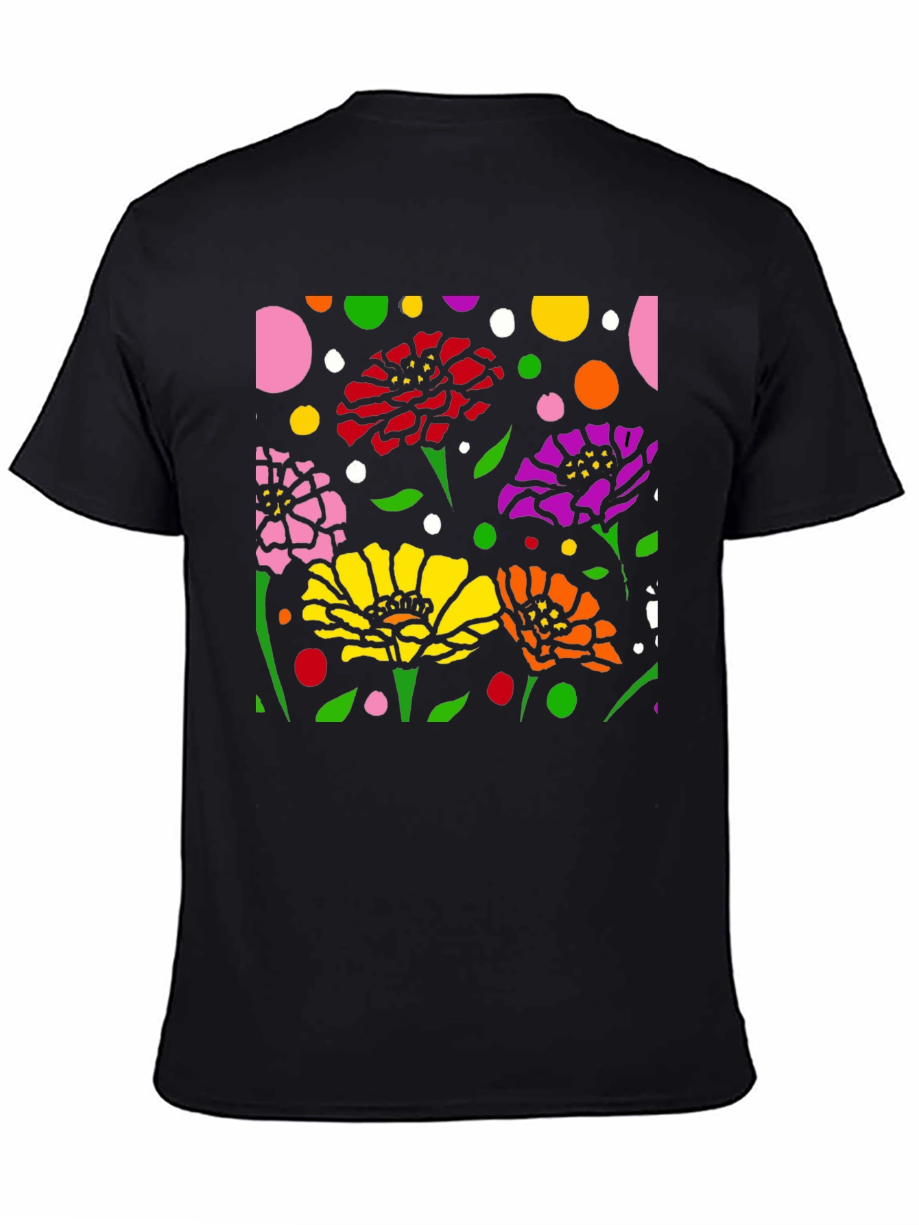 Floral Dot T-Shirt: Colorful Flower Pattern
