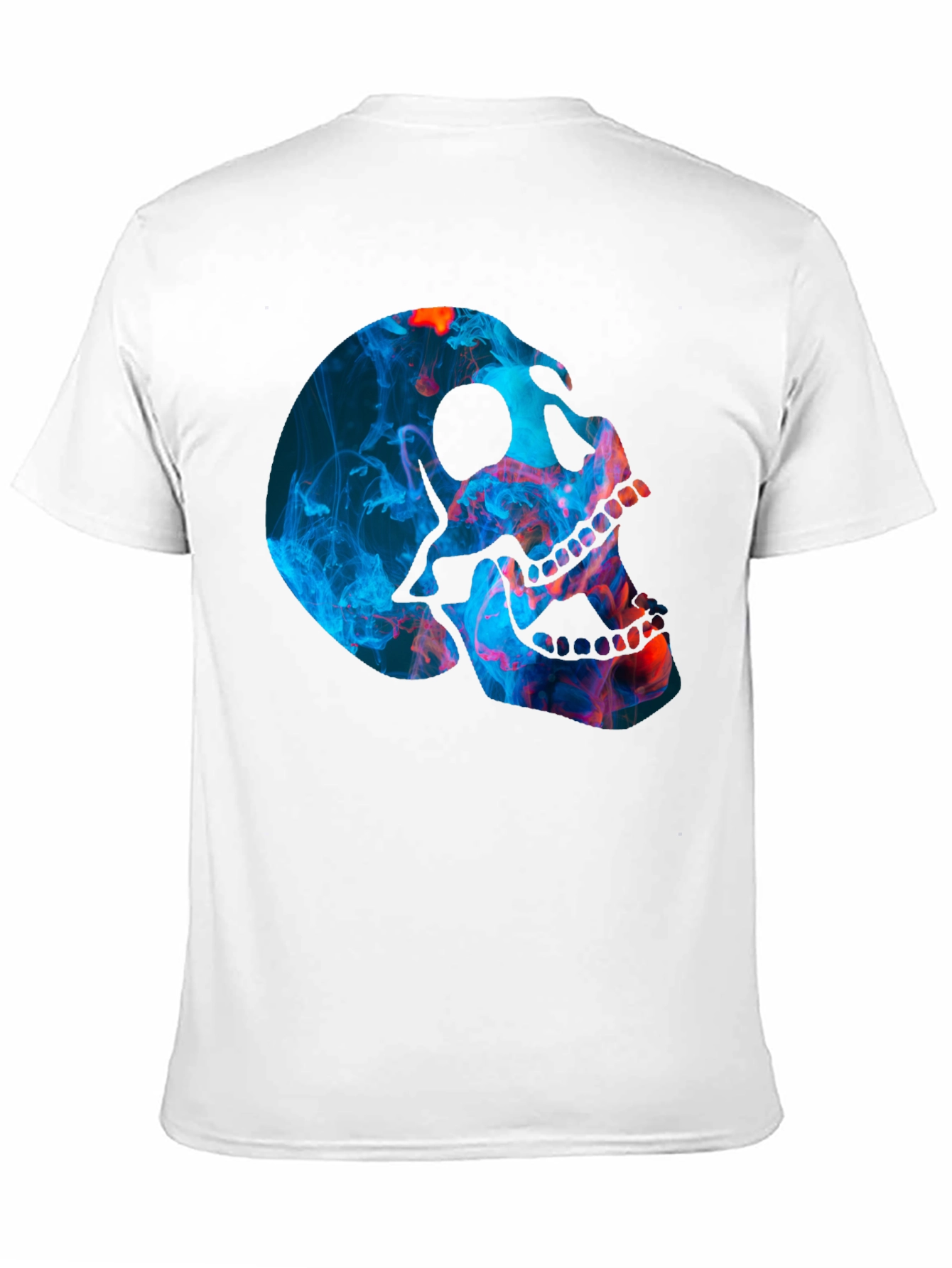 Smoky Skull Graphic T-Shirt - Black