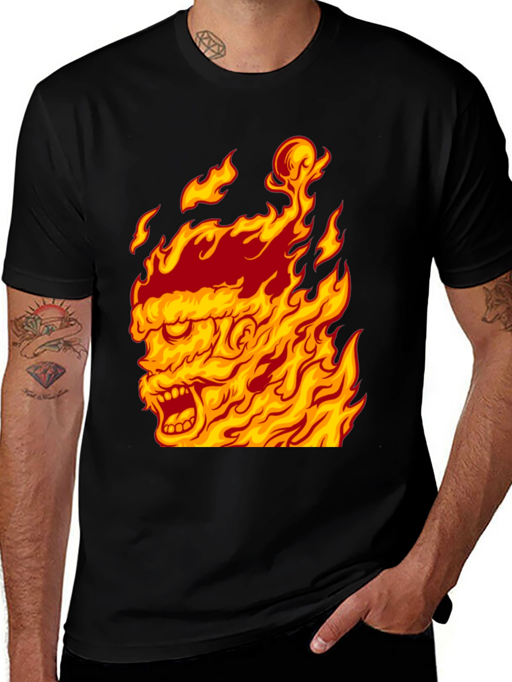 Fiery Graphic Tee - Burning Man Design