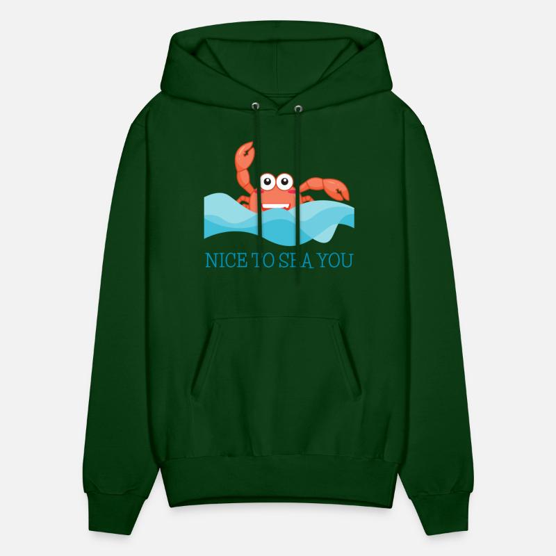 Crab in the sea greeting - "Nice to sea you!"