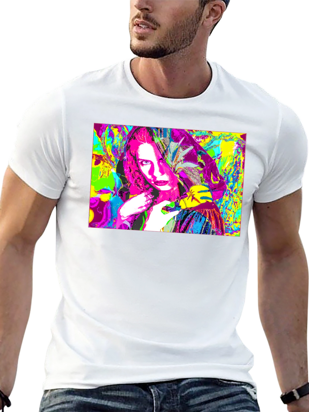 Abstract Pop Art Graphic Tee - Black Unisex T-Shirt