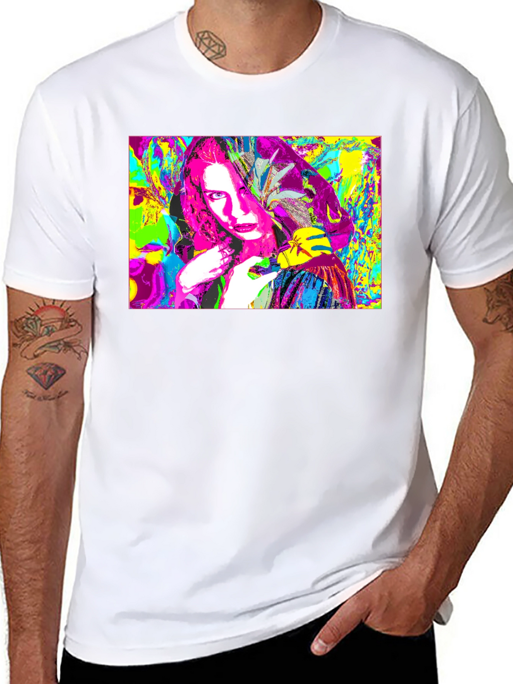 Abstract Pop Art Graphic Tee - Black Unisex T-Shirt