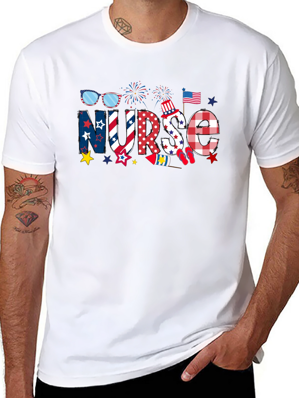 Patriotic Nurse T-Shirt - Independence Day