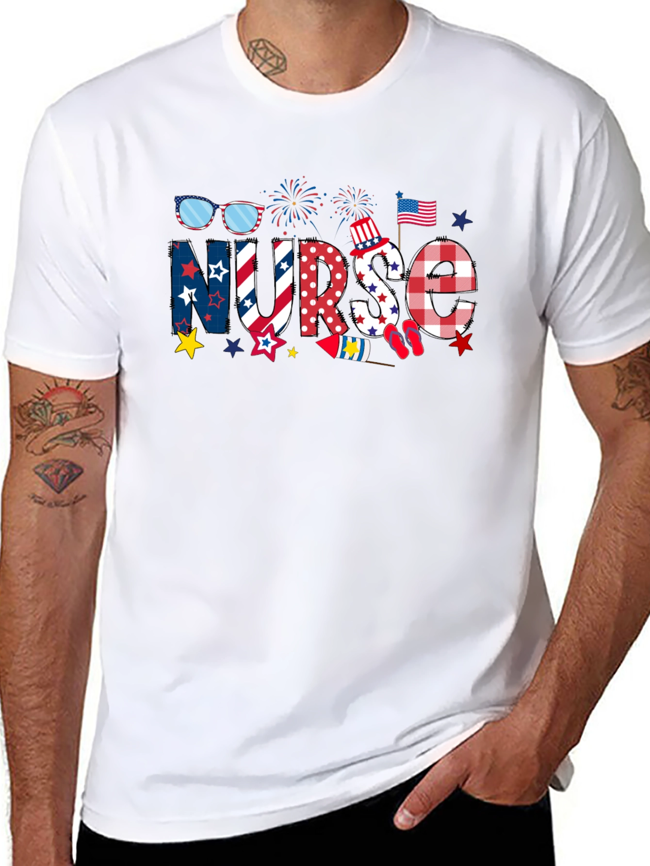 Patriotic Nurse T-Shirt - Independence Day