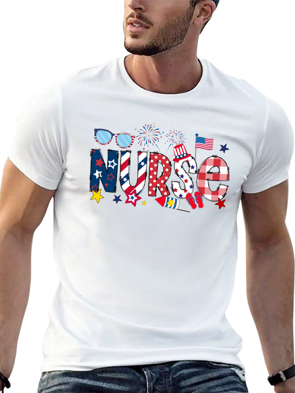 Patriotic Nurse T-Shirt - Independence Day