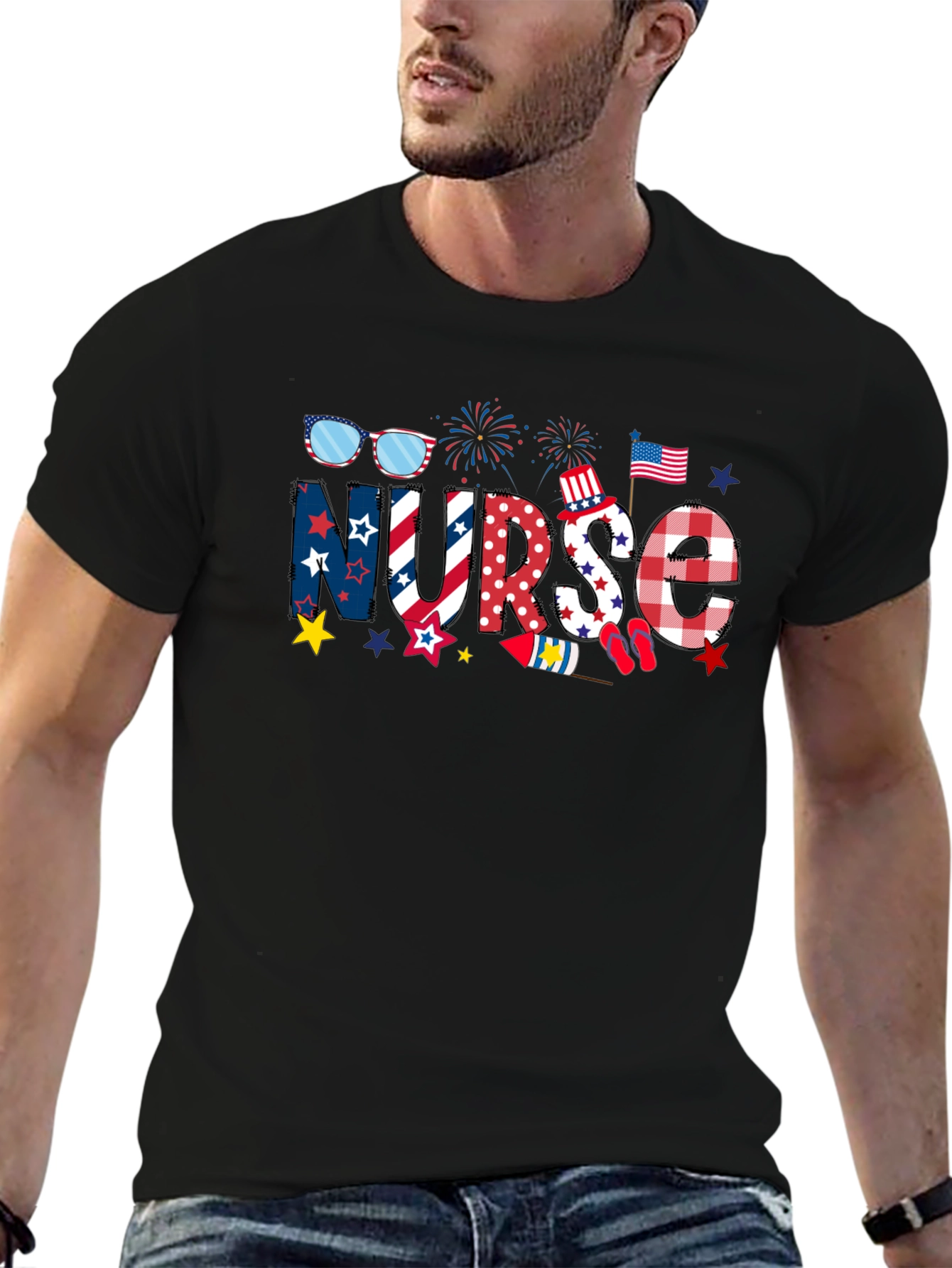 Patriotic Nurse T-Shirt - Independence Day