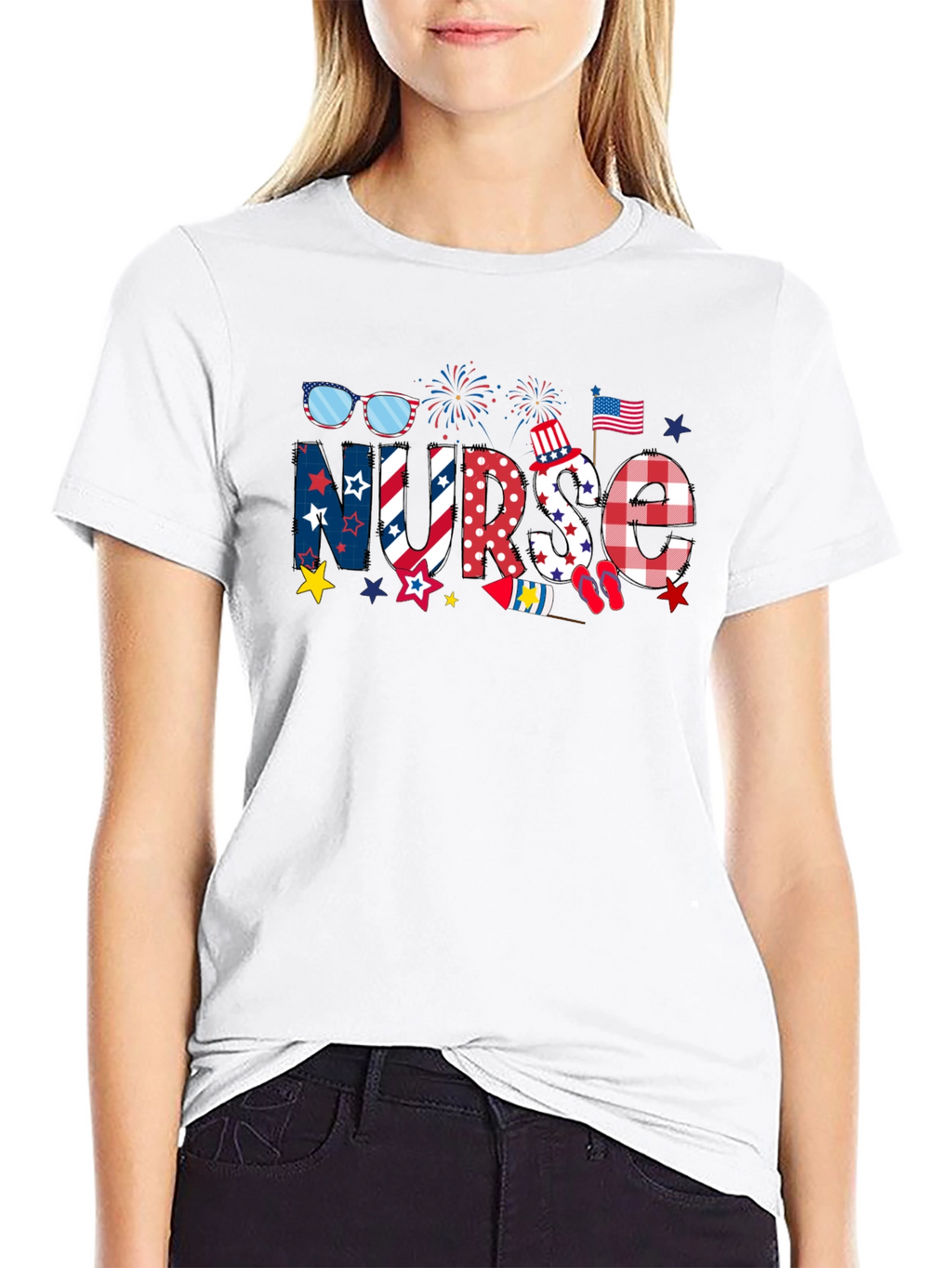 Patriotic Nurse T-Shirt - Independence Day