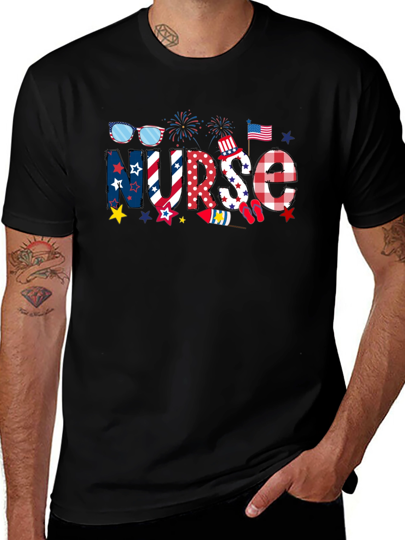 Patriotic Nurse T-Shirt - Independence Day