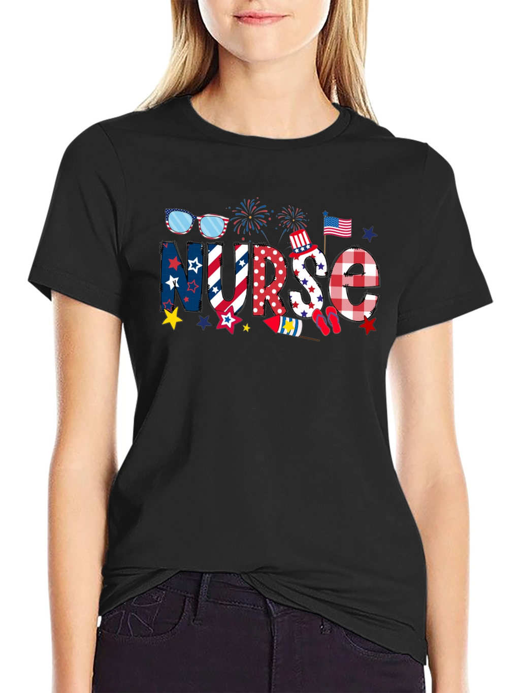 Patriotic Nurse T-Shirt - Independence Day