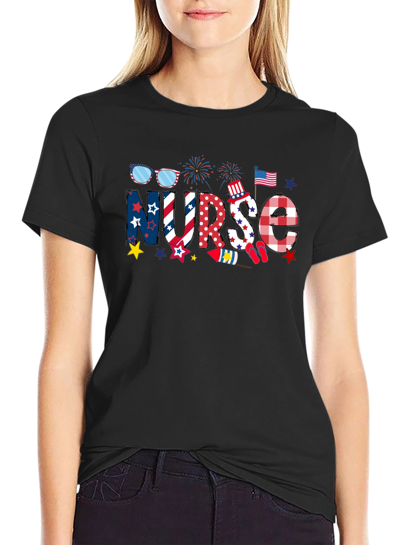 Patriotic Nurse T-Shirt - Independence Day