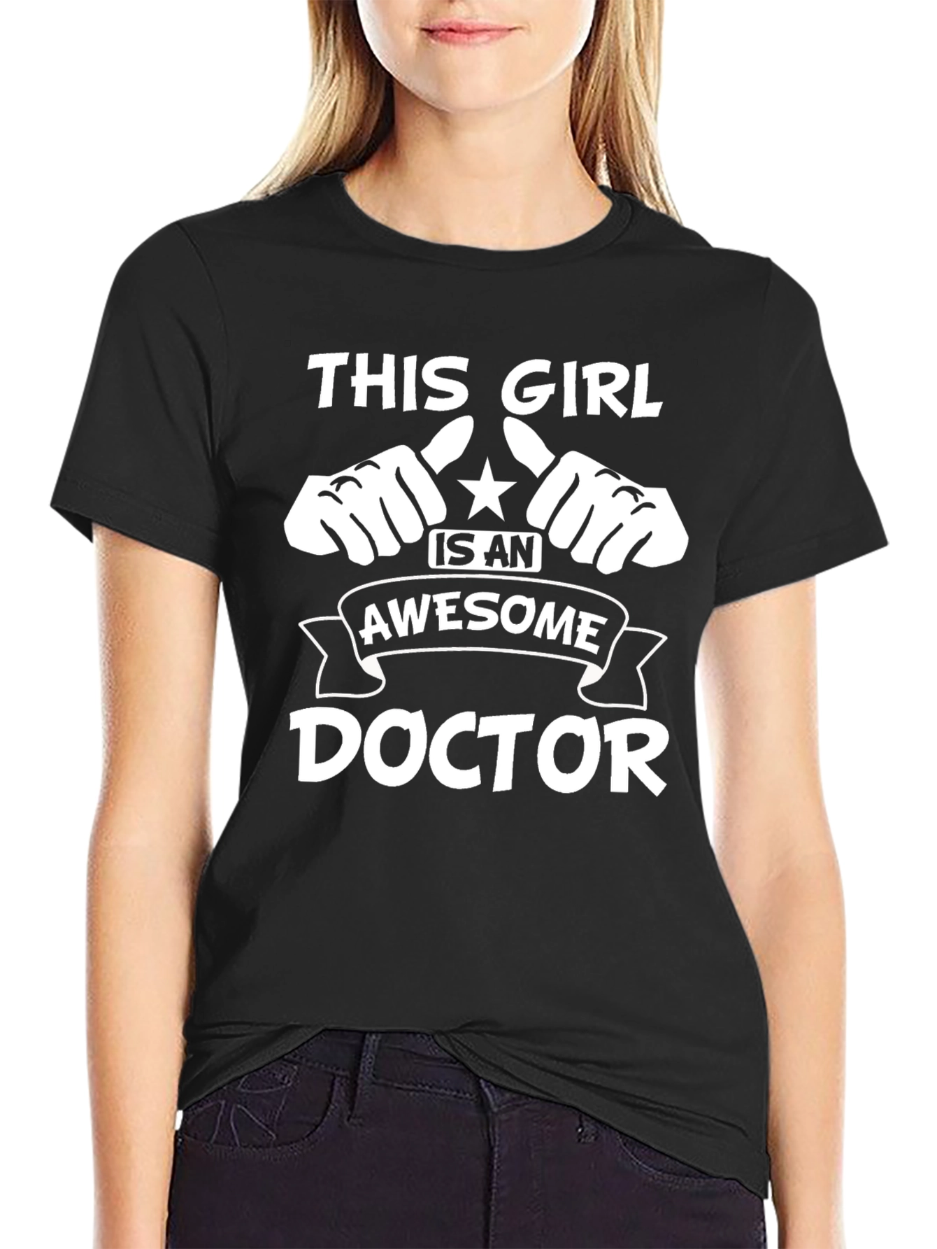 Awesome Doctor Graphic T-Shirt - Black