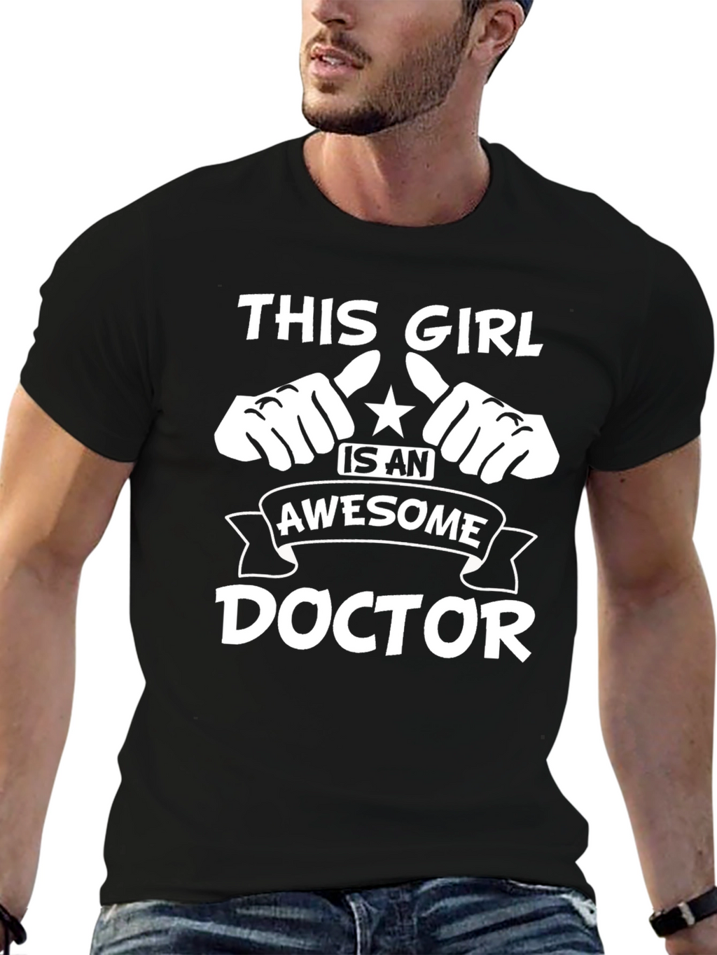 Awesome Doctor Graphic T-Shirt - Black