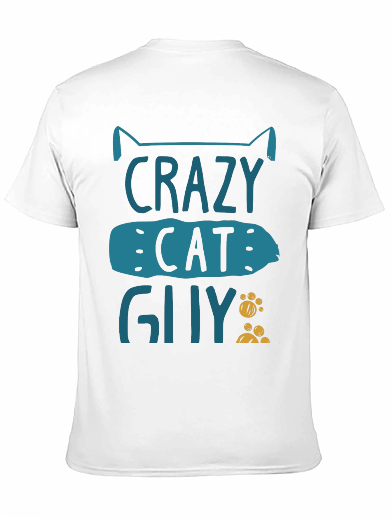 Crazy Cat Guy Graphic T-Shirt