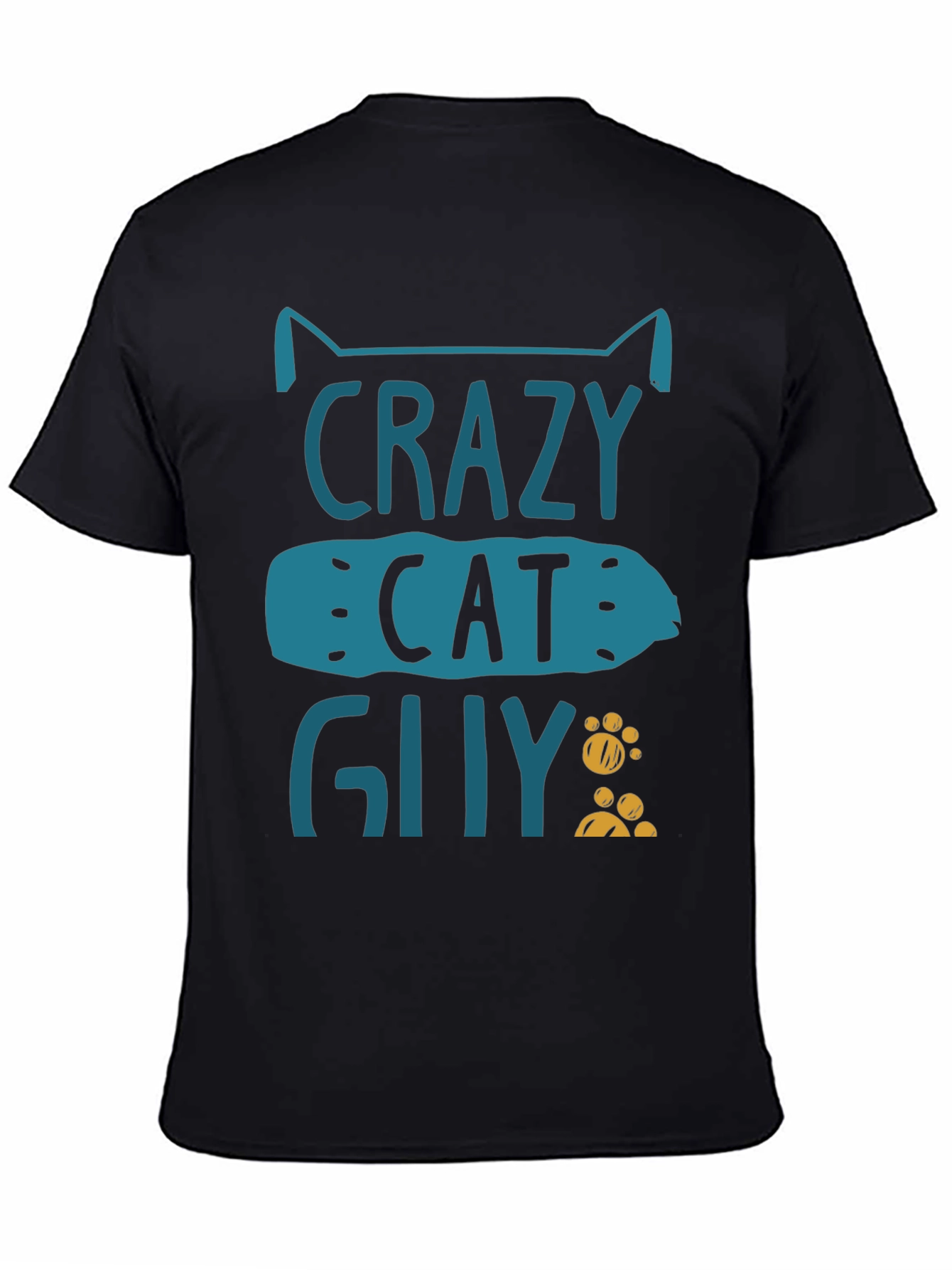 Crazy Cat Guy Graphic T-Shirt