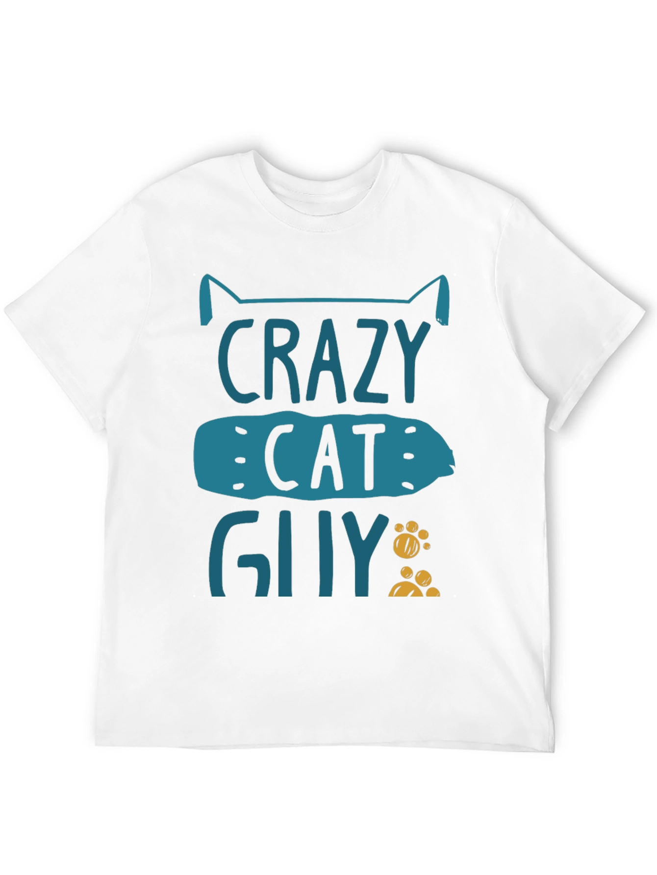 Crazy Cat Guy Graphic T-Shirt