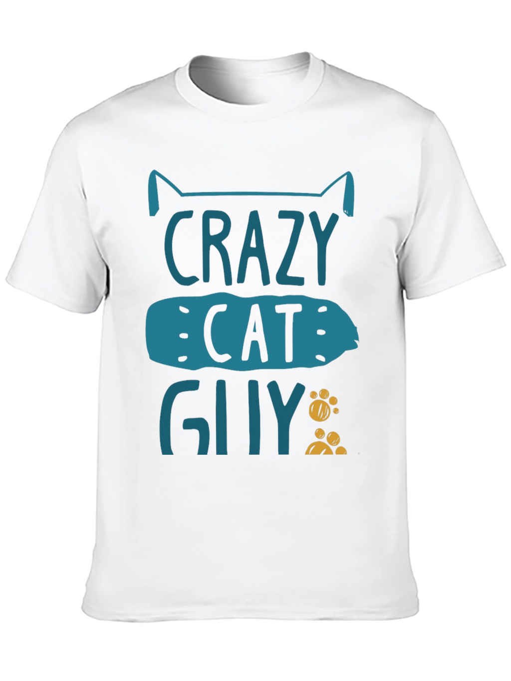 Crazy Cat Guy Graphic T-Shirt