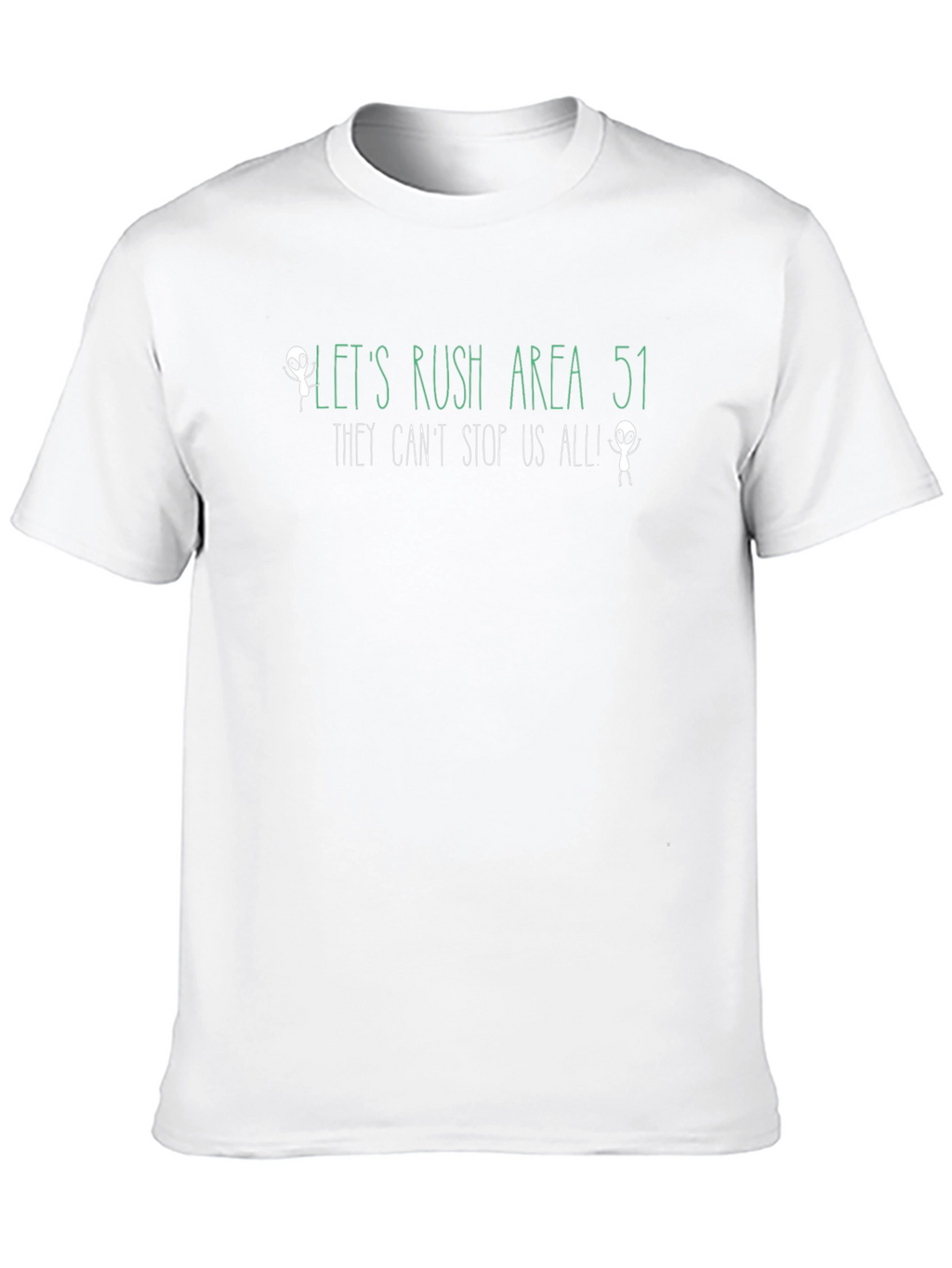Lets Rush Area 51 Alien Graphic T-Shirt